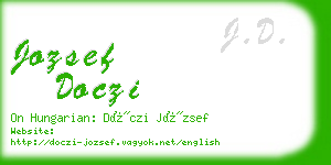 jozsef doczi business card